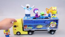 Learn Numbers Colors Toys Surprise Pororo Car Carrier Tayo the Little Bus Garage