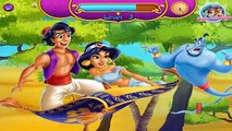 Jasmine and Aladdin Kissing on the Magic Carpet - Disney Princess Jasmine & Aladdin Games