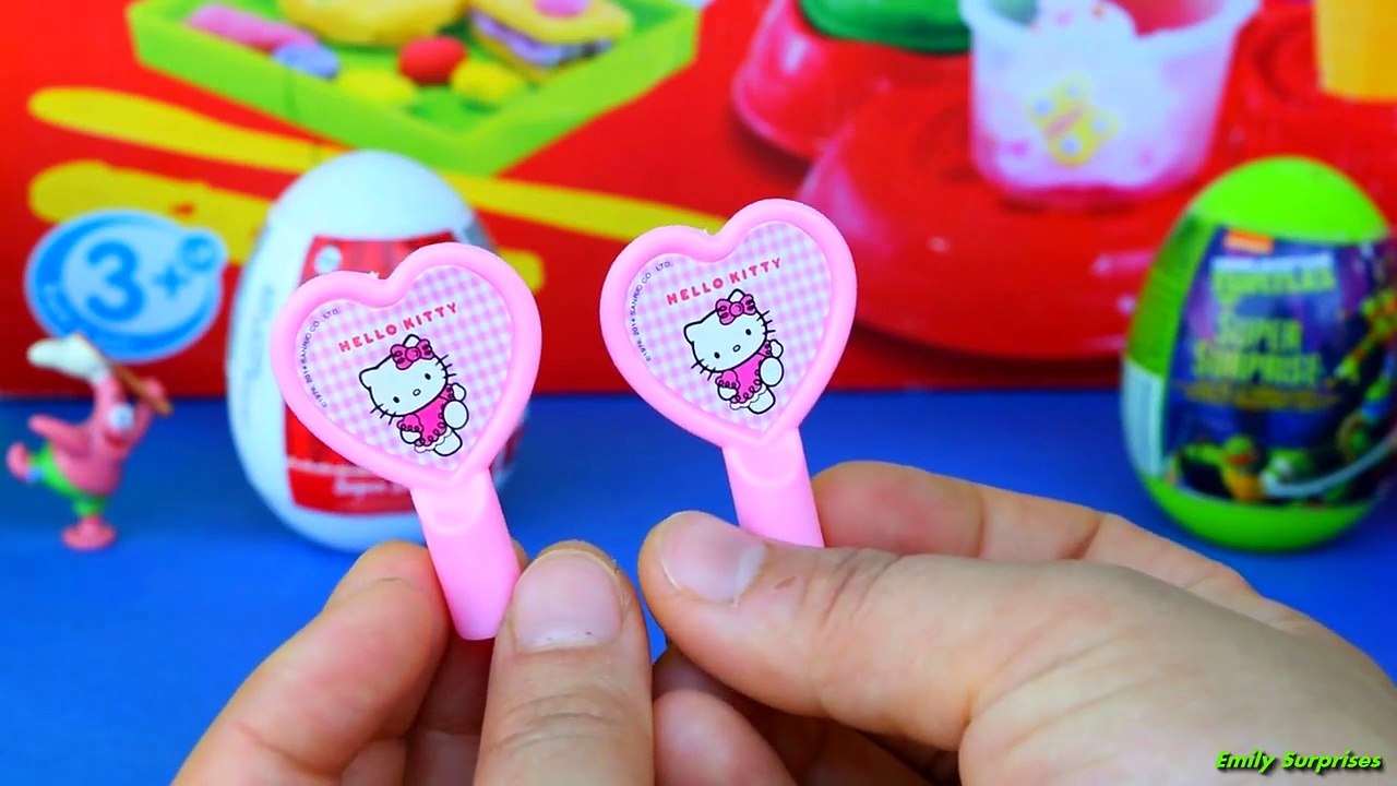 Play-Doh Surprise Eggs Ice Cream SpongeBob Mickey Mouse Hello Kitty Minions