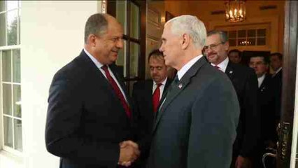 Solís y Pence hablan de migración, narcotráfico y Venezuela