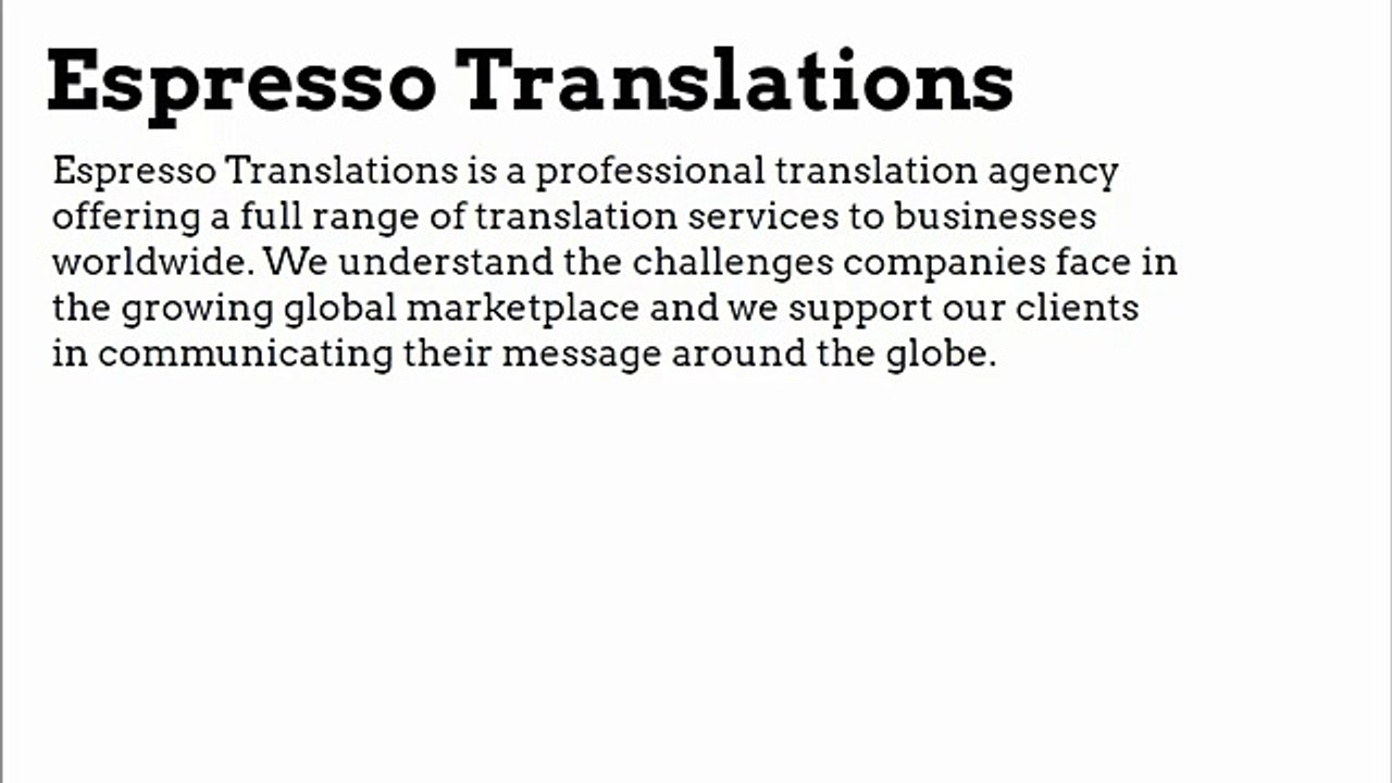 Translation Services London