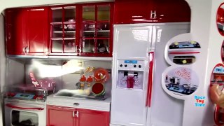 Cooking Kitchen Fridge Oven Toy Set with Barbie For