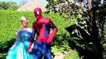 EVIL ELSA & Spiderman vs Frozen Elsa & Spiderman! w_ Bad Baby Joker Maleficent Spidergirl & Candy!-cih3z9ZL