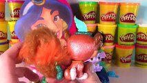 GIANT JASMINE Surprise Egg Play Doh - Disney Aladdin Toys Princess Palace Pets Lalaloopsy