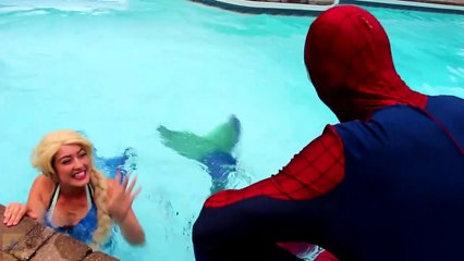 Download Video: Frozen Elsa's POOL UNICORN! w_ Spiderman Pink Spidergirl Joker Princess Anna Batman Superhero Fun-5pVz