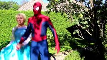 EVIL ELSA & Spiderman vs Frozen Elsa & Spiderman! w_ Bad Baby Joker Maleficent Spidergirl & Candy!-cih3z9