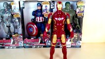 Superhero Marvel - Titan hero Tech -  Hulk vs Iron Man, Ultron, Captain America #SurpriseEggs4k-L