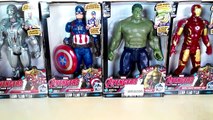 Superhero Marvel - Titan hero Tech -  Hulk vs Iron Man, Ultron, Captain America #SurpriseEggs4k-Ltcp