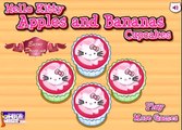 HELLO KITTY COOKING apples and banana cupcakes game jeux gratuits, cocina, jeux de fille,