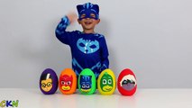 Disney PJ Masks Play-Doh Surprise Eggs Opening Fun With Catboy Gekko Owlette Ckn Toys-Pr