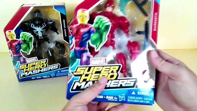 Marvel super hero mashers - Agent Venom, Doctor Doom, Daredevil, Toy for kids #SurpriseEggs4k-wQRm
