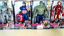 Superhero Marvel - Titan hero Tech -  Hulk vs Iron Man, Ultron, Captain America #SurpriseEggs4k-Lt