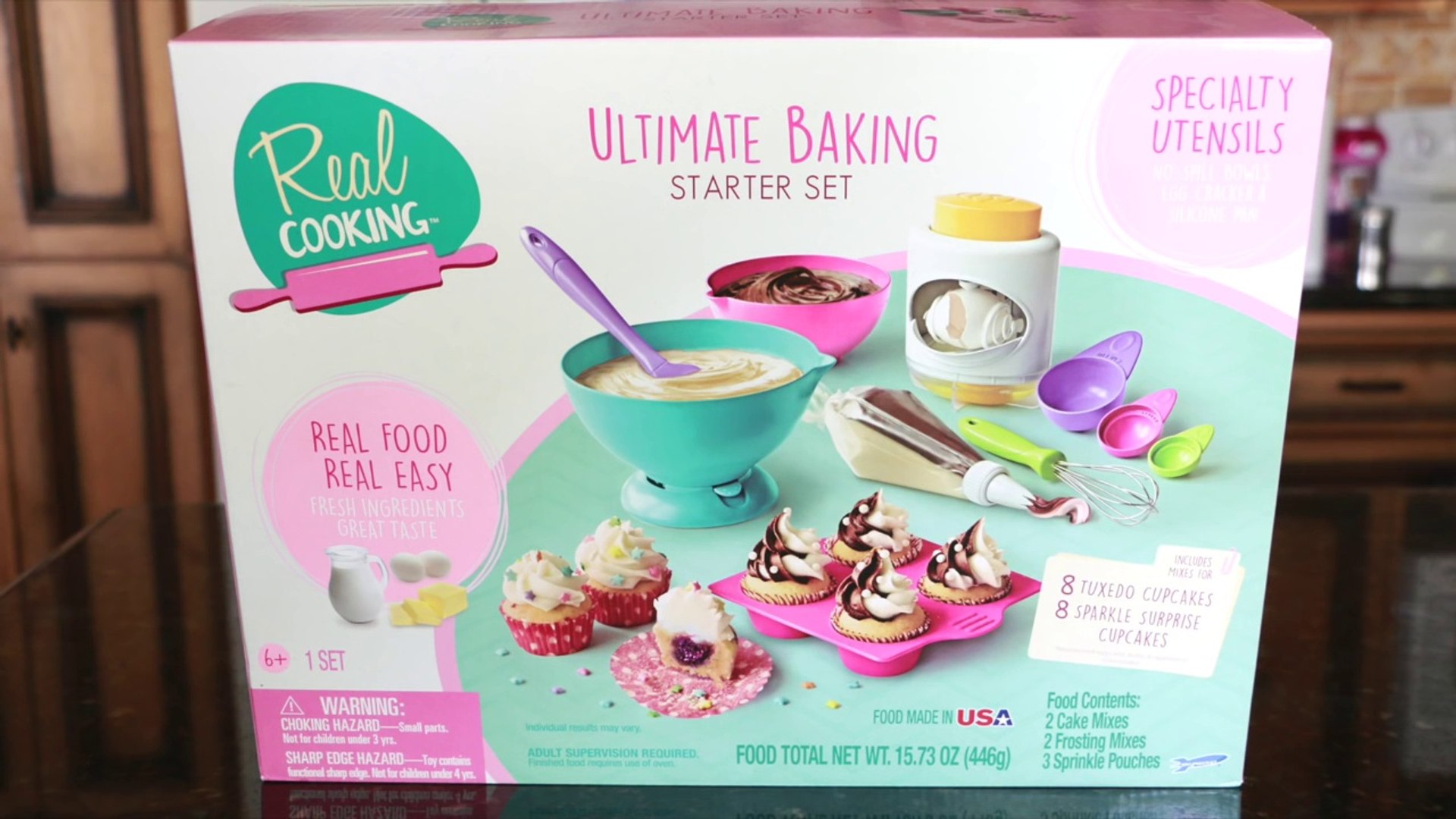 Real Cooking Ultimate Baking Starter Set - I Bake Sprinkle Sparkle Cupcakes!-Vwe9qOS7