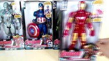 Superhero Marvel - Titan hero Tech -  Hulk vs Iron Man, Ultron, Captain America #SurpriseEggs4k-L