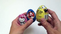 SpongeBob Surprise Egg, Mickey Mouse Surprise Egg and Hello Kitty Surprise Eggs Unboxing-njIw