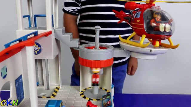Fireman Sam Ocean Rescue Playset Toys Unboxing Kids Playing Rescue Helicopter Ckn Toys-IMMOgFuum