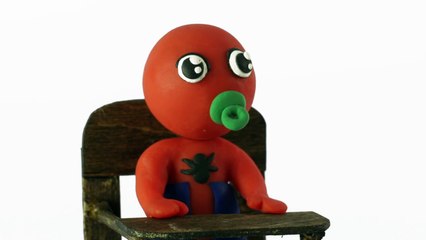 Spiderman baby superheroes real life stop motion video play doh Youtube-3MdjMaZ