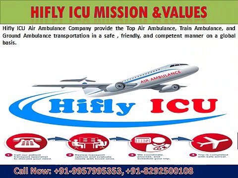 Now Top and Reliable Air Ambulance Delhi by Hifly ICU