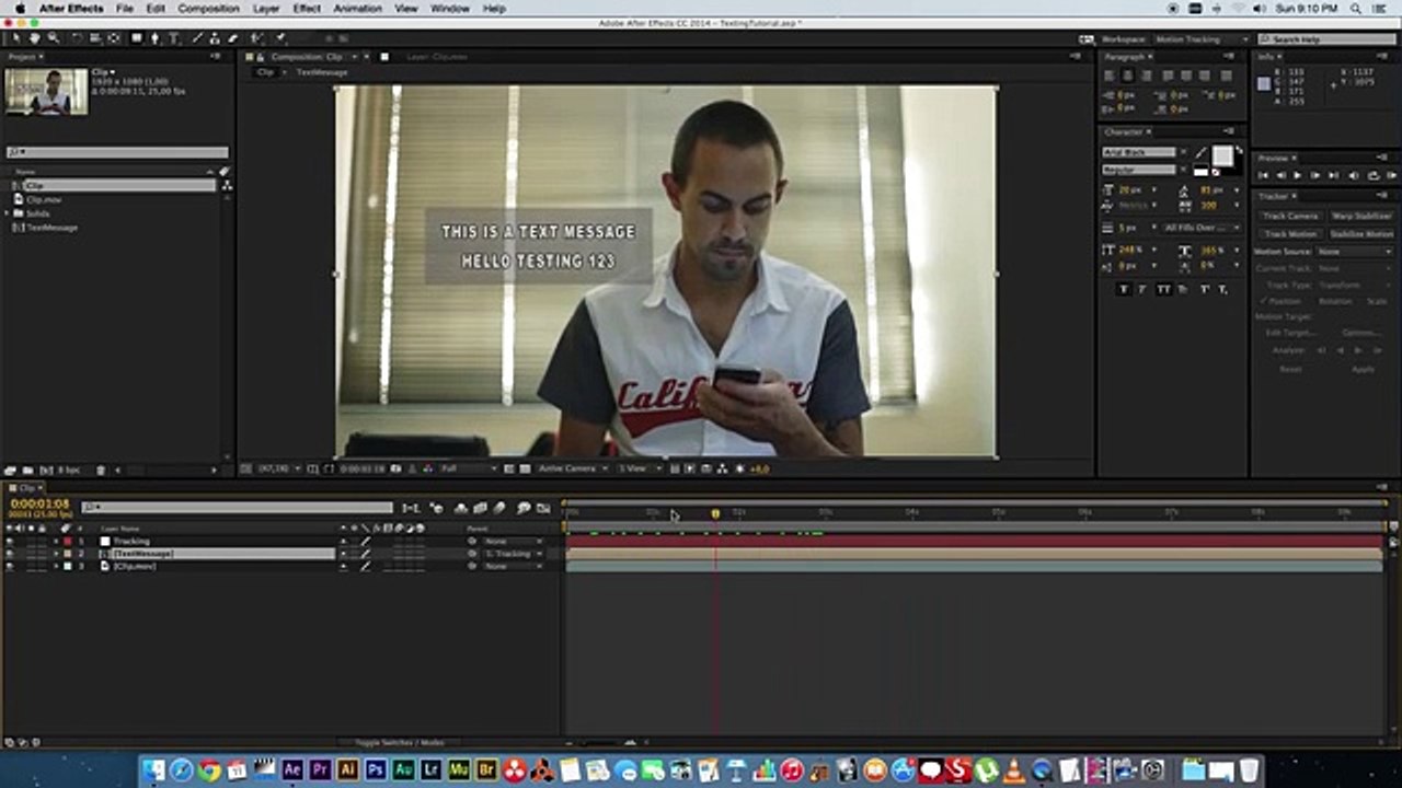 After Effects Tutorial - Phone Text Message Popup