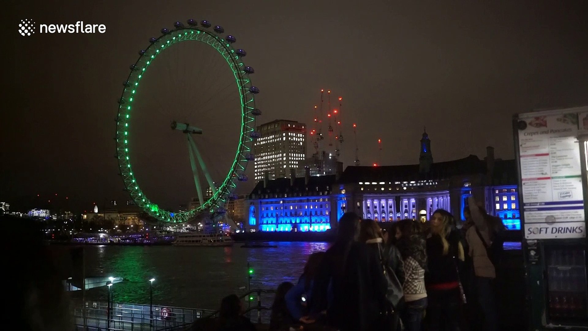 London landmarks go green for St Patrick's Day