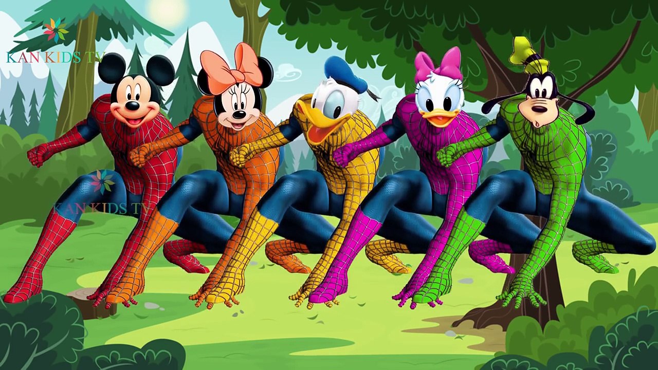 Mickey Mouse Spider-Man Finger Family Songs - Nursery Rhymes Lyric & More - ABC Kids