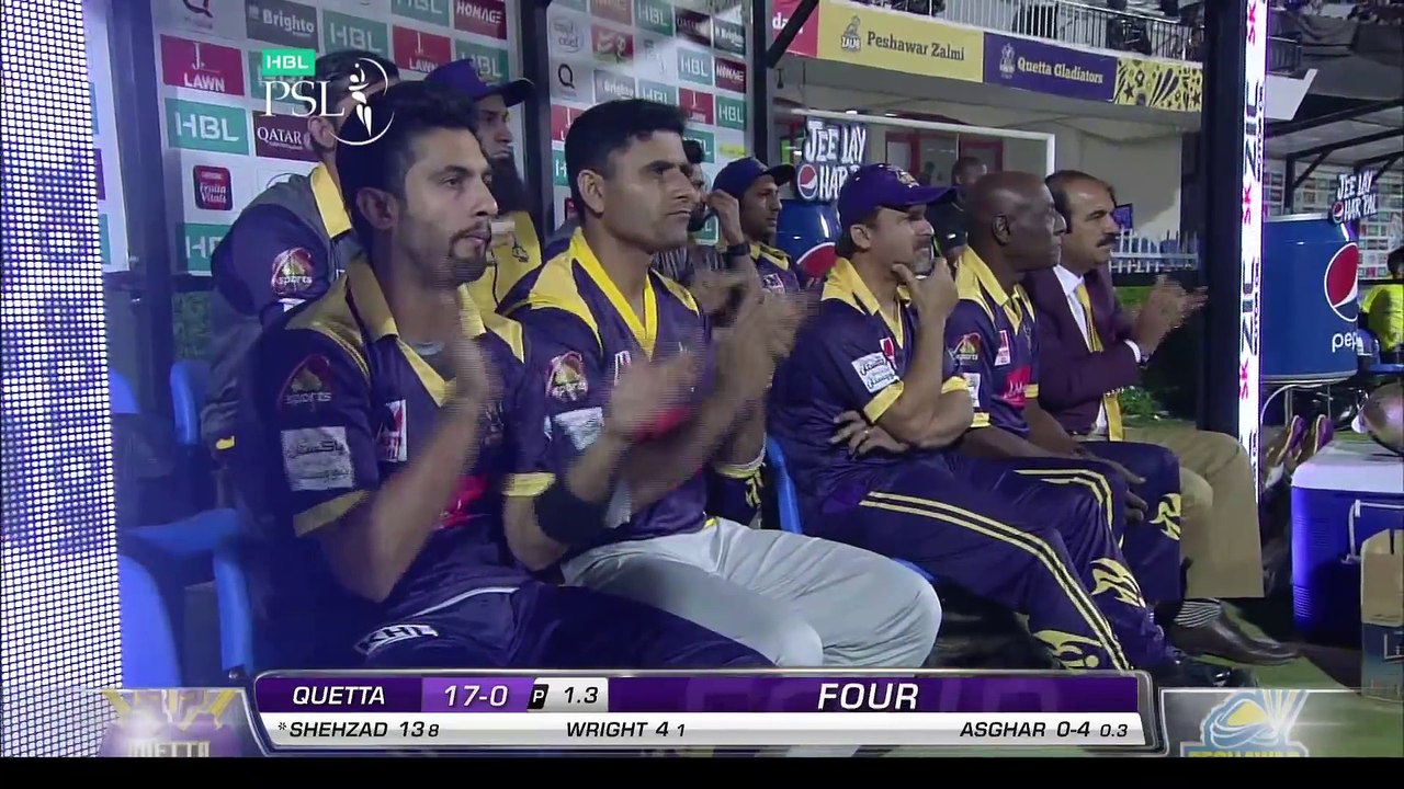 PSL 2017 Play-off 1- Peshawar Zalmi vs Quetta Gladiators - Ahmed Shehzad Batting