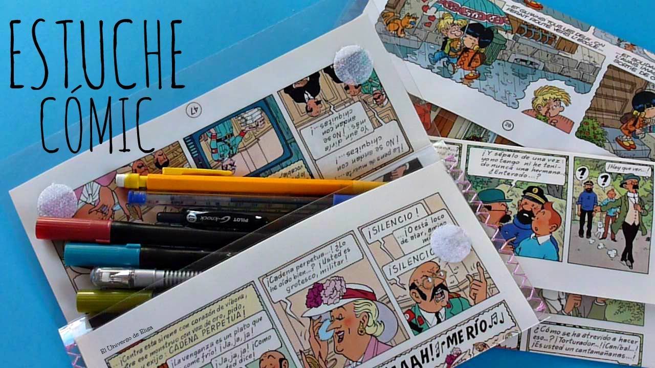 Cómo hacer un Estuche con una Hoja de Cómic, Vuelta a Clases, Vuelta al Cole, Back to school