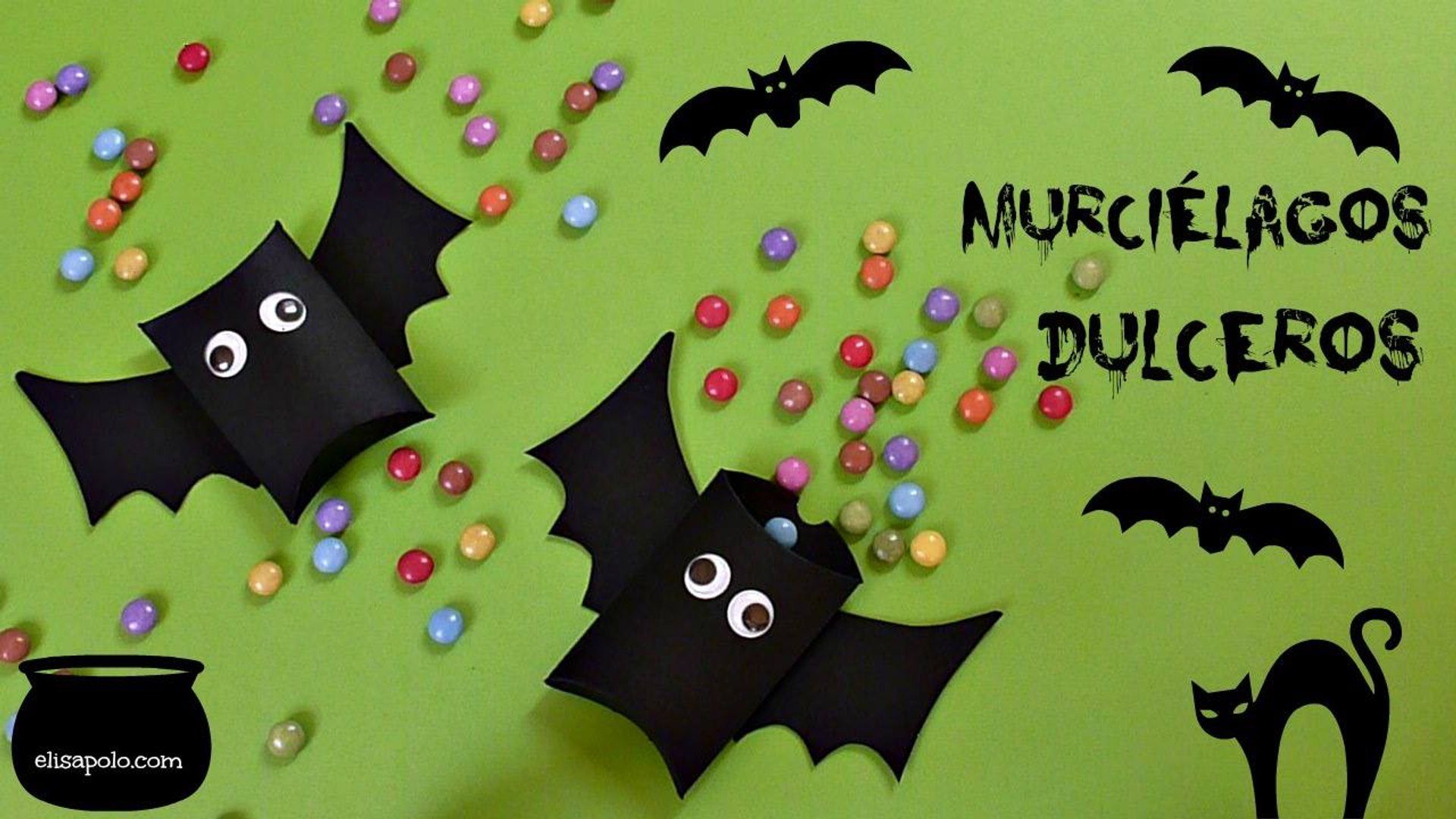 Manualidades para Halloween- Día de los Muertos, Dulcero Murciélago - Vídeo  Dailymotion