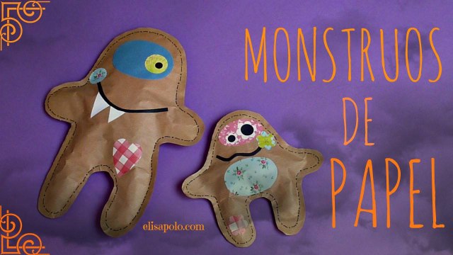 Cómo hacer Monstruos de Papel, Decoración para Halloween /Día de los Muertos