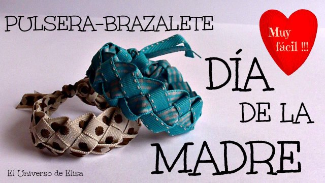Regalos para el Día de la Madre, Pulsera Brazalete de Cintas, Manualidades para el Día de la Madre