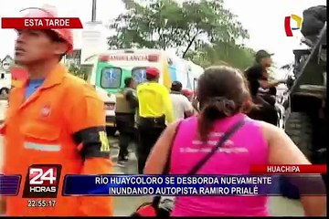 Télécharger la video: Río Huaycoloro: nuevo desborde inundó carretera Ramiro Prialé