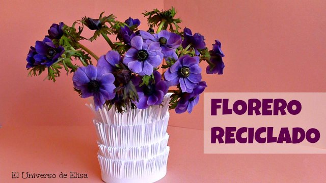 Manualidades de Reciclaje, Florero, Decoración, Manualidades con papel