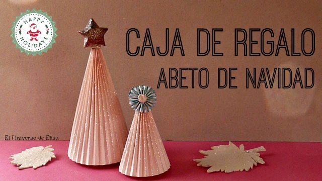 Cómo hacer Cajas de Regalo para Navidad, Caja Abeto, Manualidades para Navidad, Decoración