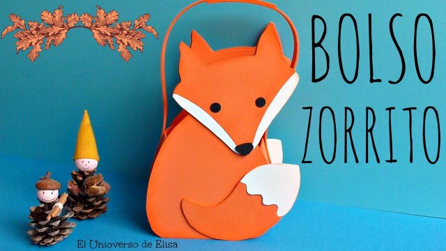 Manualidades con Goma Eva o Foamy, Bolso para Caramelos Zorrito Kawaii, Otoño, Halloween