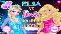Princess Elsa vs Barbie Fashion Contest Dress Up Games for Girls