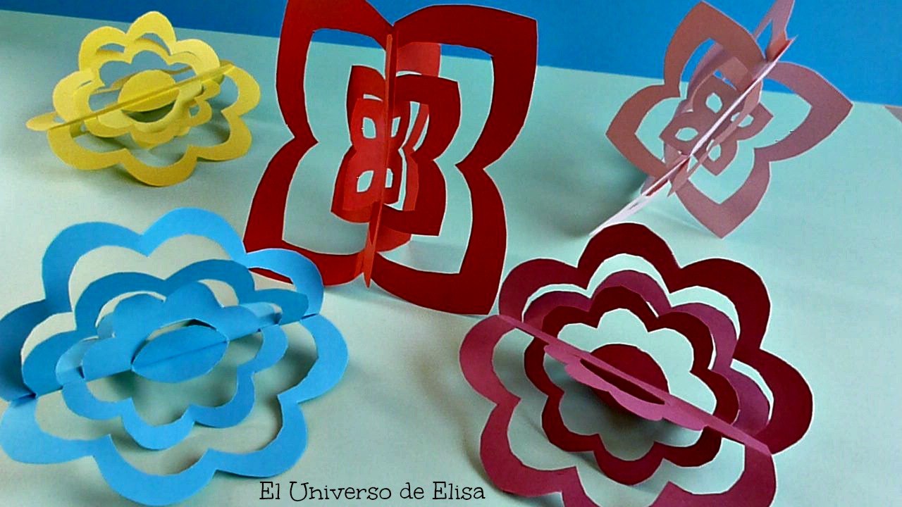 DIY, Decora tu Habitación con Flores 3D, Kirigami 3D, Cómo hacer Flores 3D
