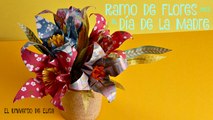 Ramo de Flores de Papel para el Día de la Madre, Cómo hacer flores de lys, Ramos de Flores Origami