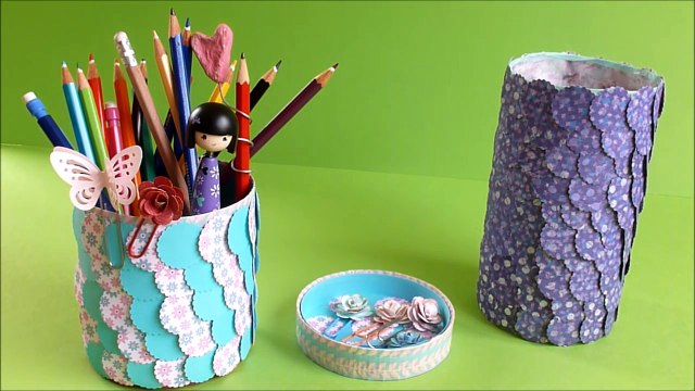 DIY Vuelta a Clases, Organizador de Escritorio Reciclado, Regreso a clases