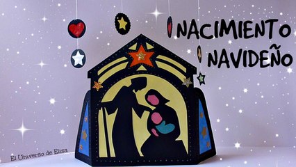 Manualidades para Navidad, Cómo hacer un Portal de Belén de Vidriera de Papel, Nacimiento Navideño