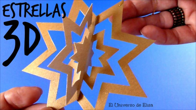 Decora tu Árbol de Navidad con Estrellas 3d, Manualidades para Naviddad