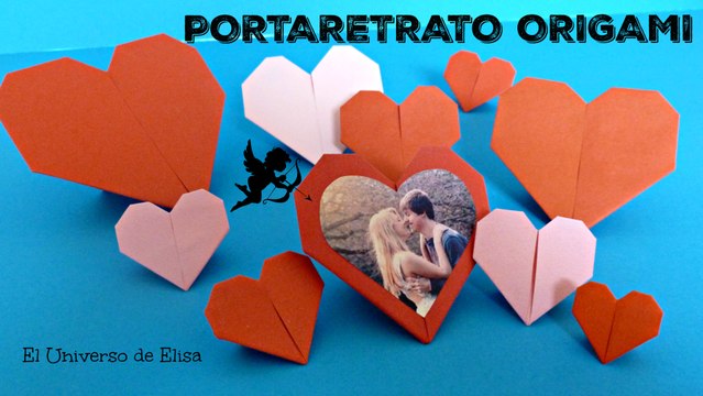 Regalo express para San Valentín, Portafotos Corazón de Origami, Idea de Regalos para San Valentín