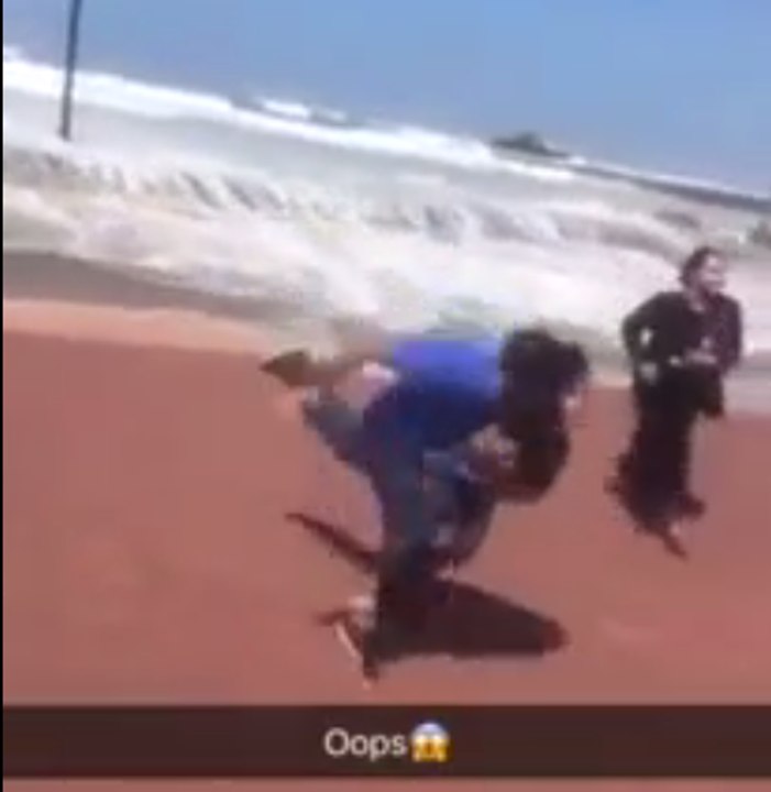 Father and Son vs Giant Wave