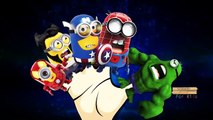 Minions Spiderman Cartoon Finger Family Children Nursery Rhymes | Hulk Captain America Finger Family