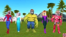 SuperHeroes Finger Family Rhymes | Animals Finger Family Songs | SPiderman Hulk Dinosaurs