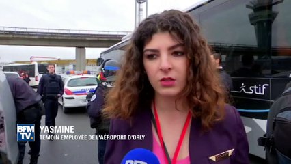 "Les gens se bousculaient, certains sont tombés." Une témoin raconte la panique à Orly au moment des tirs
