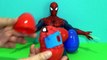 GIANT SPIDERMAN EGG SURPRISE TOYS OPENING with Batman vs Superman Challenge in fun Kids Vi