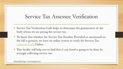 Service Tax Number Verification Process in India