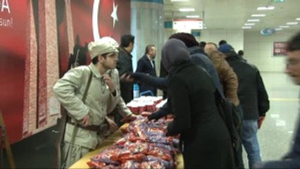 Metroda Çanakkale Ruhu Canlandırıldı