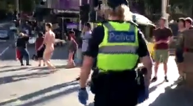 Police Arrest Naked Man Roaming Melbourne City