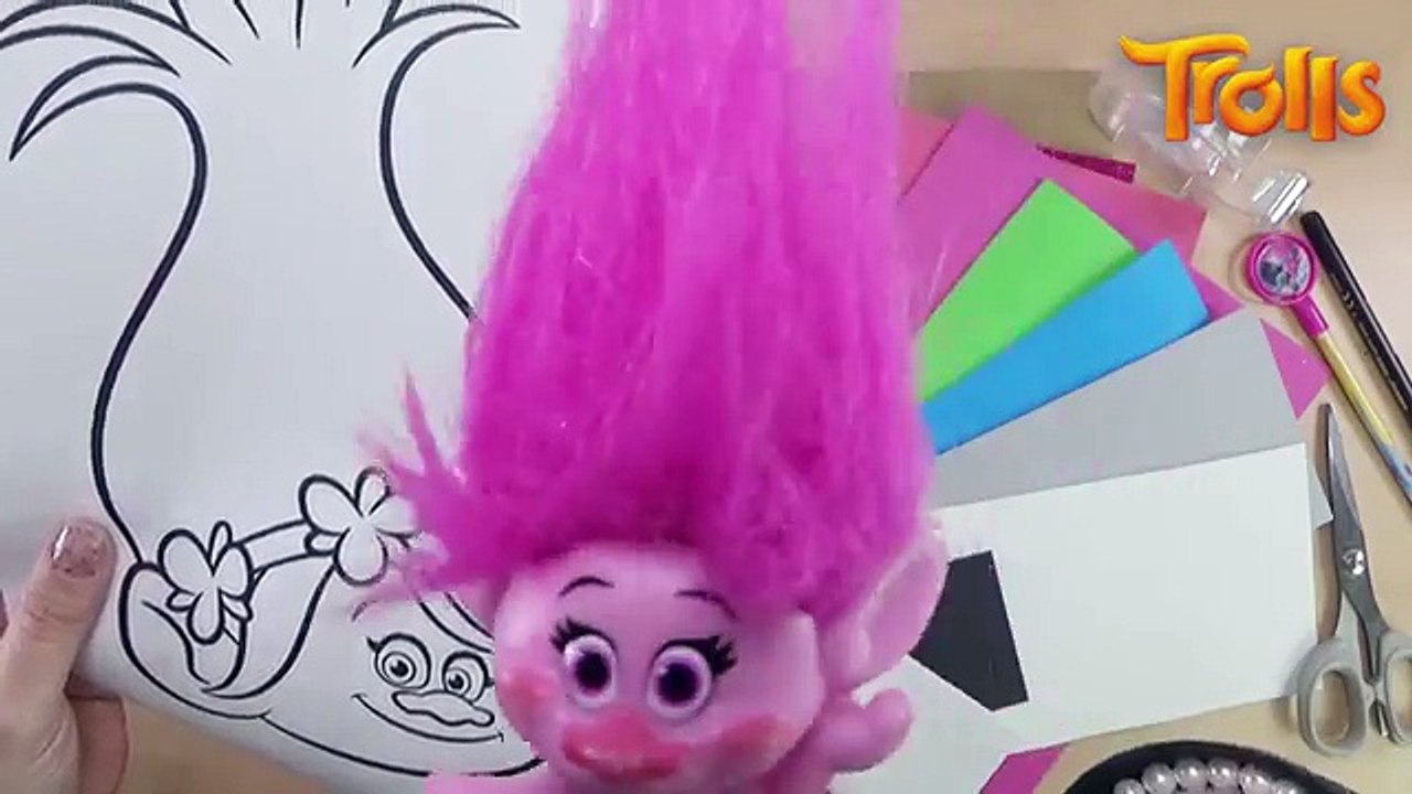 Decoration of wall Poppy with customizable name   TROLLS ✋ handicraft DIY
